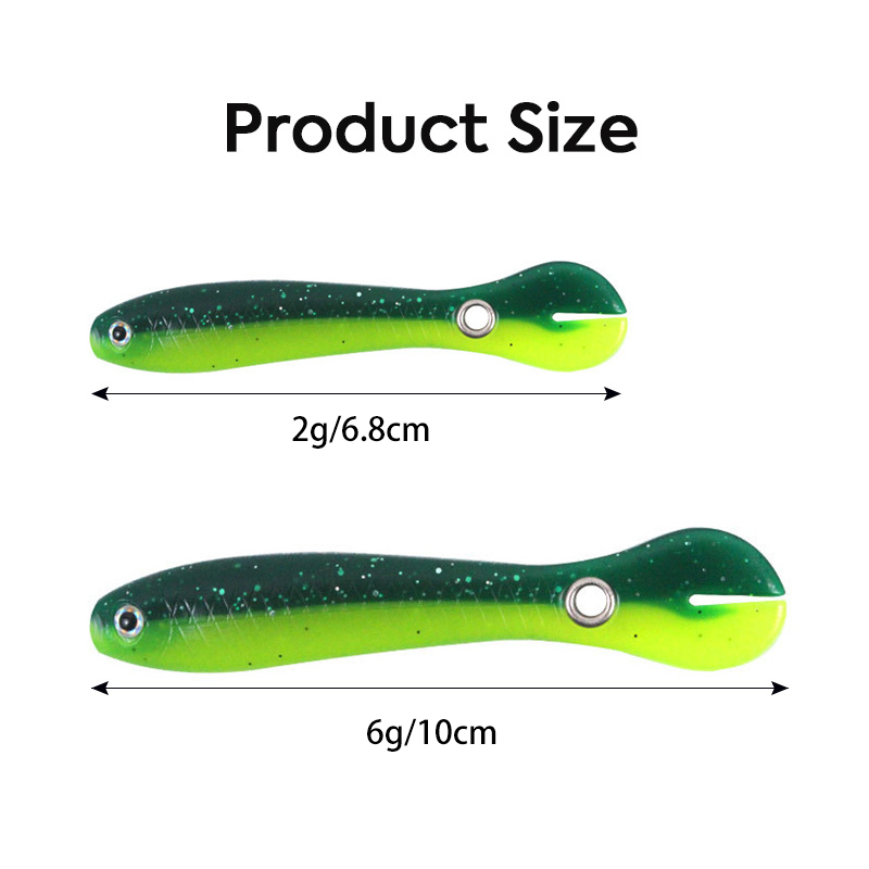 Goture 5pcs Soft Bionic Fishing Lure For Bass Crappie Trout