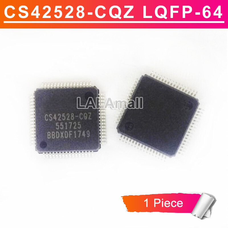 1pc cs42528-cqz lqfp-64 cs42528 cqz cqzr cs42528-cqzr lqfp 114db 192khz 8-ch codec with s/pdif receiver new original