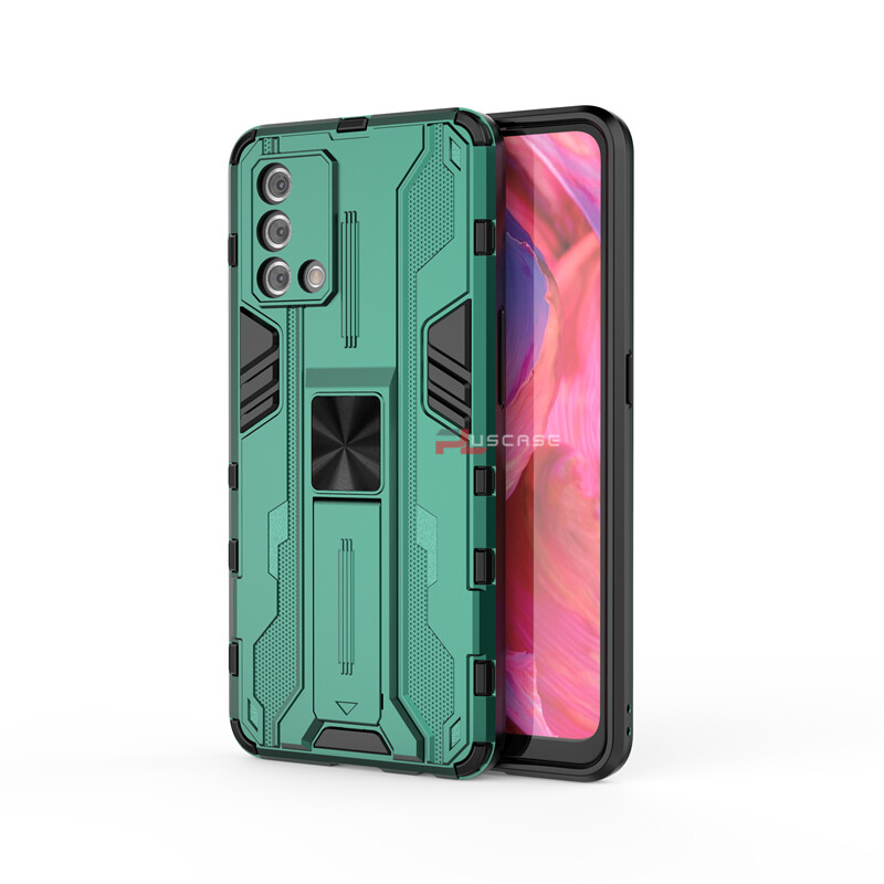 PlusCase for OPPO A95 4G A74 4G Case Shockproof Kickstand Armor Camera Lens Protector Hard Back Cover