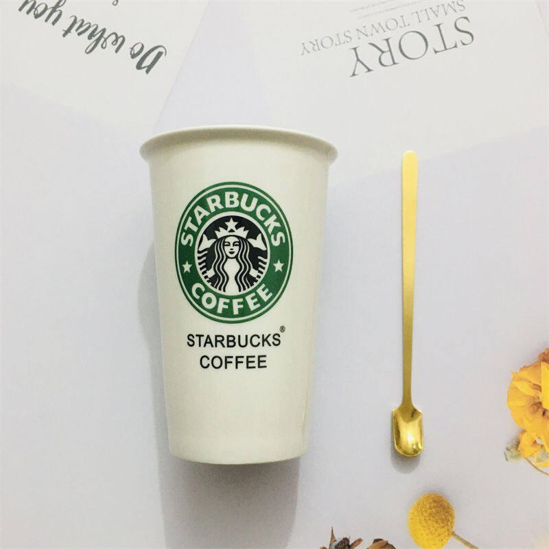 Starbuck Nordic Style Ins Simple Ceramic Cup Large Capacity Mug Net Red Coffee Cup Home Couple Milk Tea Cup