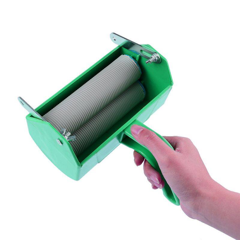 【Ready Stock】5  Patterned Paint Roller Decorative Texture Roller with Single Color Painting Machine,5inch Embossed Plastic Handle