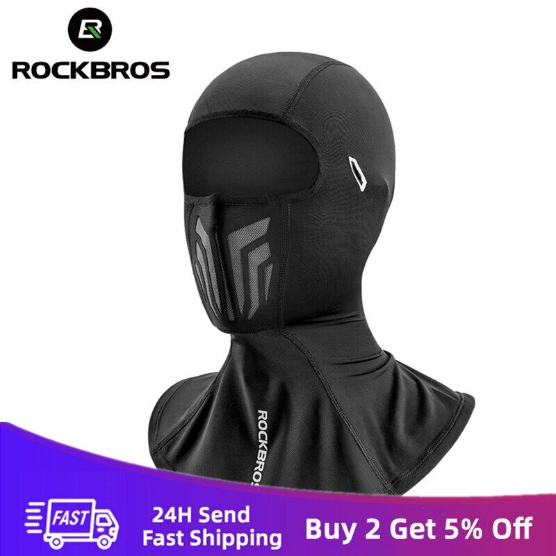 ROCKBROS Mũ Xe Đạp Vải Viscose Đi Xe Máy Khăn Rằn Balaclava Mùa Hè Băng Đô