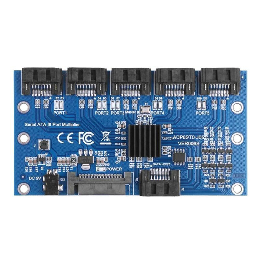 Sata expansion card 1 to 5 port sata3.0 motherboard 6gbps riser hub adapter