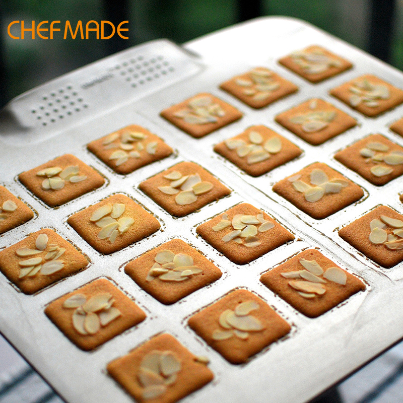 Chefmade Không Dính Khay Nướng Bánh Nhỏ Không Vành Khay Nướng Bánh Nhỏ Dụng Cụ Làm Bánh Quy Vàng Sâm Banh Đa Chức Năng