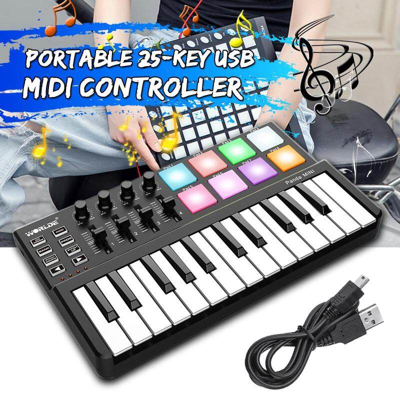 WORLDE- Panda Mini Portable 25-Key USB Keyboard Drum Pad and MIDI Controller Malaysia