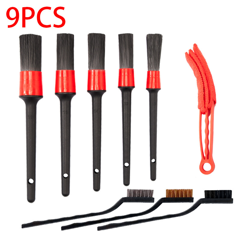 18 Pcs Car Cleaning Tools Kit with Car Detailing Brush Set Auto Detailing Drill Brush Set Car