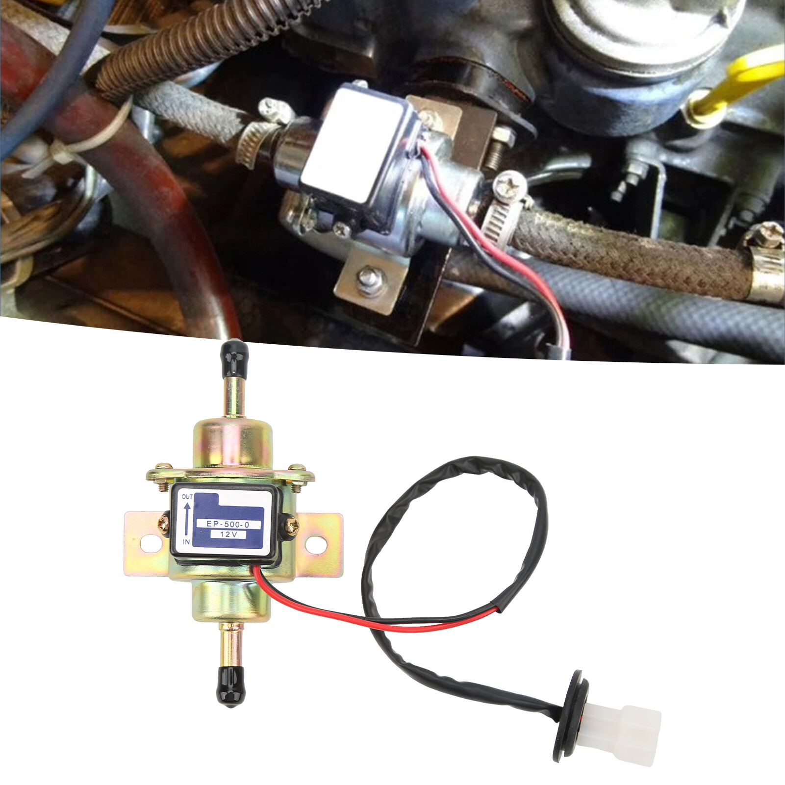 Diesel electric fuel pump, low pressure high performance durable dc 12v 12585‑52030 for car