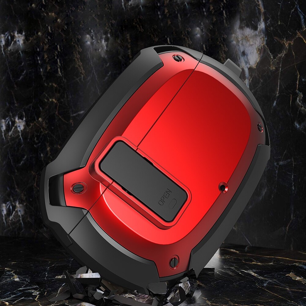 Armor Switch Earphone Case for Beats Studio Buds Shockproof Protective Shell for Beats Studio Buds Anti-drop Cover With Hook Keychain