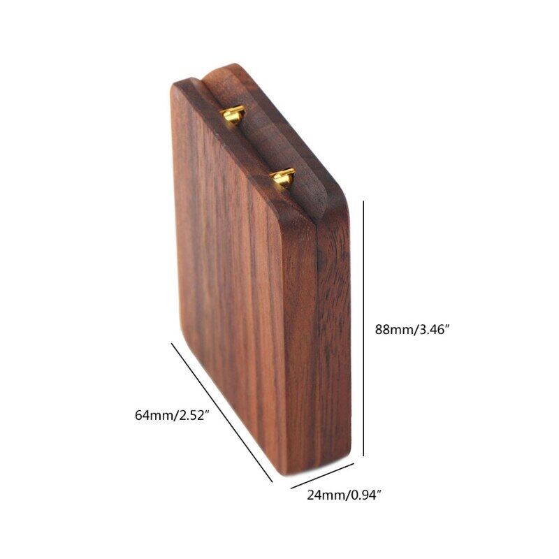 “{ ——： Engagement Flat Ring Box-Proposal Wooden Ring Box-Wedding Ring Box Gift