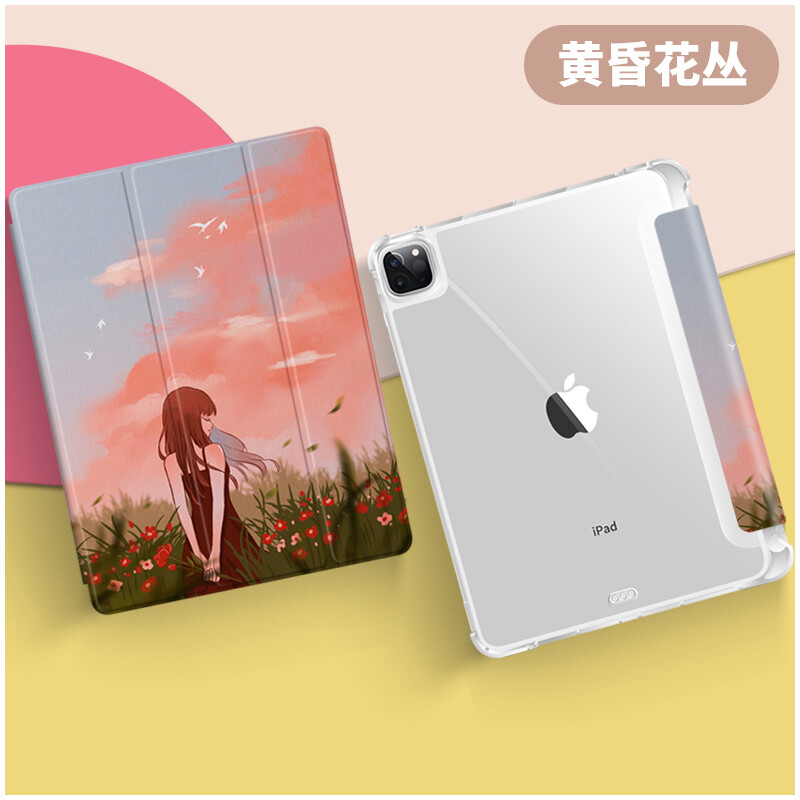 KENKE iPad case Original cartoon cute cover Transparent silicone soft cover for Apple iPad 2021 Pro 11 iPad 10.9 Air 4 iPad 10.5 2019 Air 3 iPad 9.7 2017 2018 5th gen 6 gen iPad mini 5 iPad 10.2 2019 7 th gen 8 th 2020 case cover With pen slot