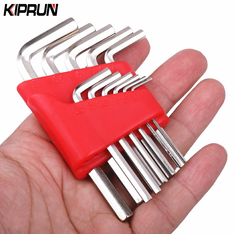 [Ready stock] KIPRUN 11Pcs Hex Key SetCR-V Hex Key Wrench2mm Hex Key Allen Wrench SetAllen Key Set Sae Metric 12mm Short Arm Tool Set