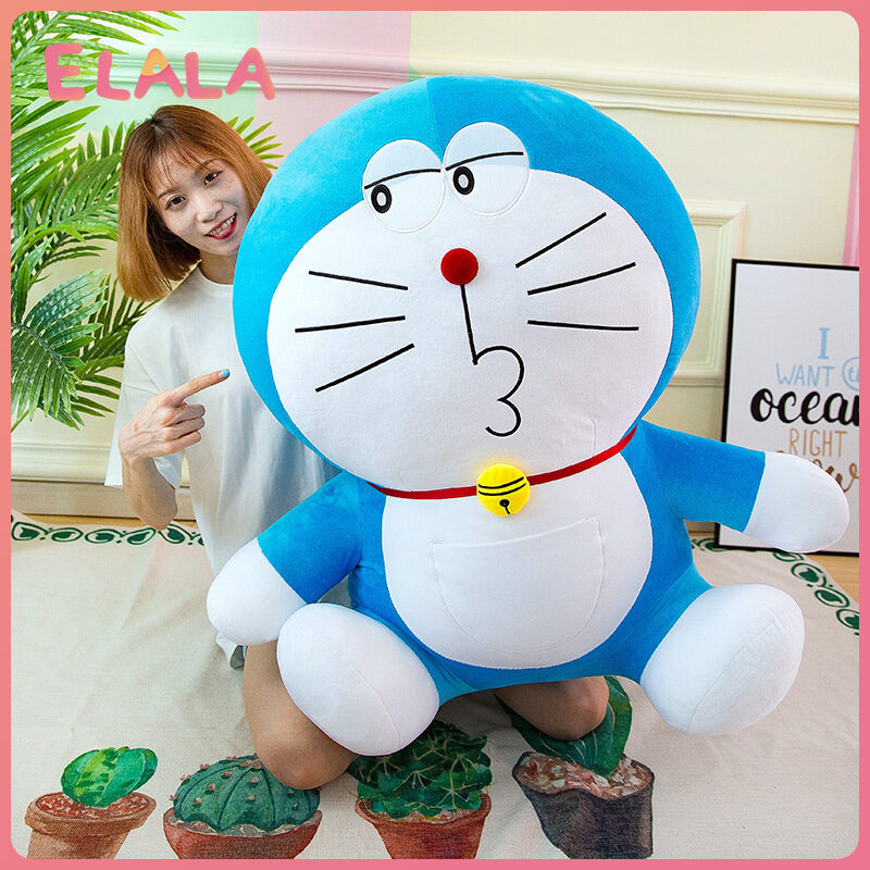 ELALA Hot Đồ Chơi Nhồi Bông Anime Stand By Me Doraemon Búp Bê Mèo Dễ
