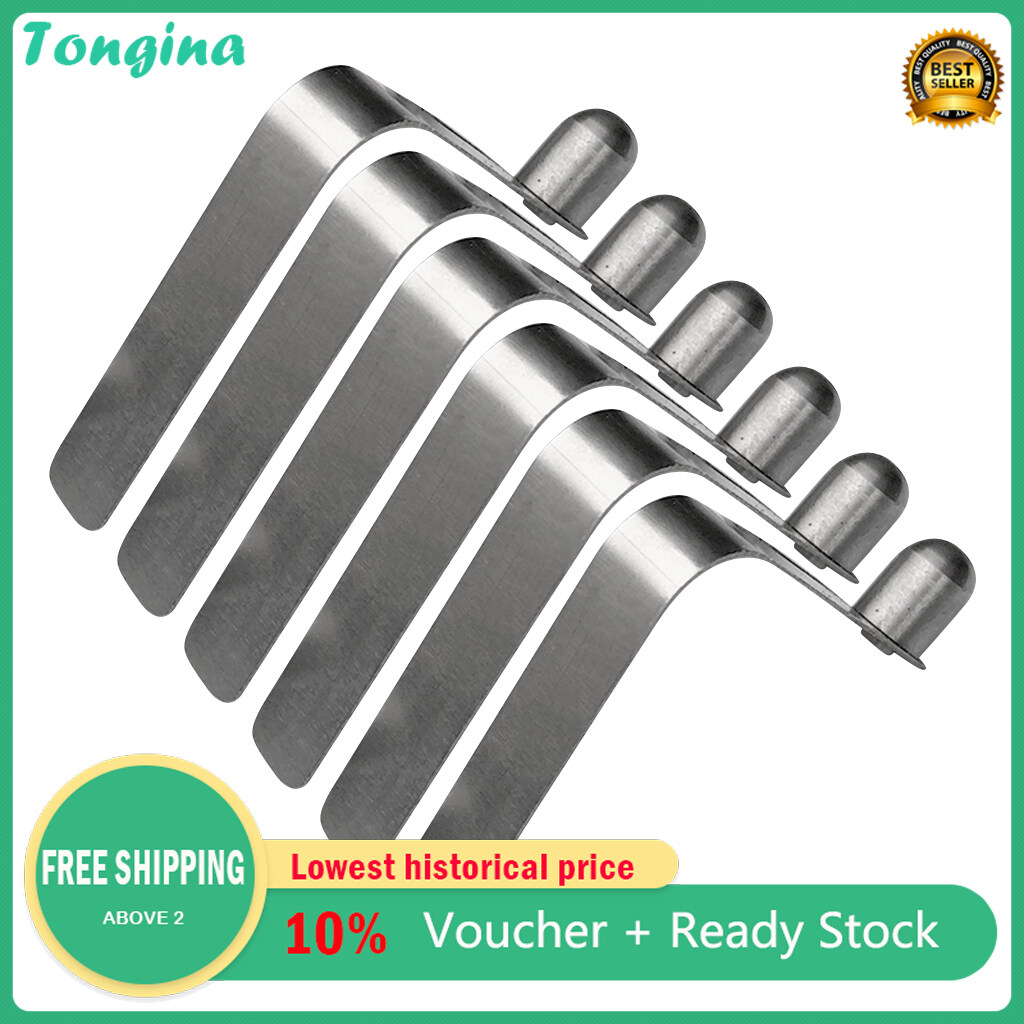 Tongina 6 ชิ้น 8mm edelstahl KAYAK Paddle Spring clips-คลิปเสาเต็นท์-SNAP