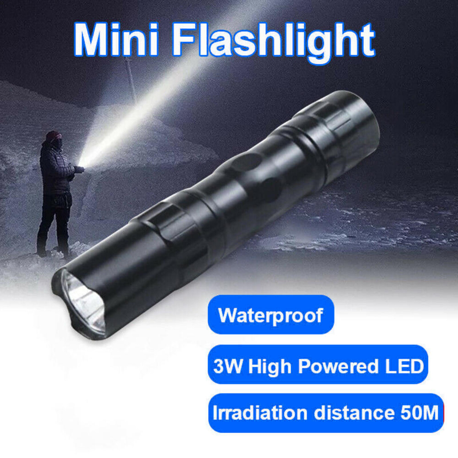 Đèn Pin LED Đèn Pin LED Cầm Tay Siêu Sáng Chống Nước Có Thể Sạc Lại Cho Xe Hơi Đèn Pin Mini Tiện Dụng