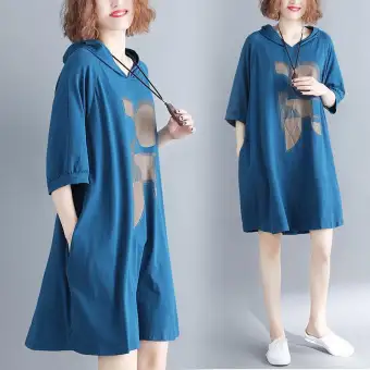 hooded t shirt dress