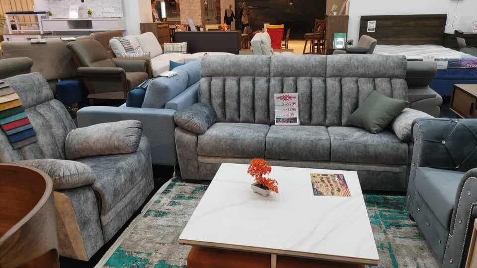 Modern1R+2+3 Seater Fabric Sofa/ Sofa Panjang/ Sofa Kain/ Marble Fabric