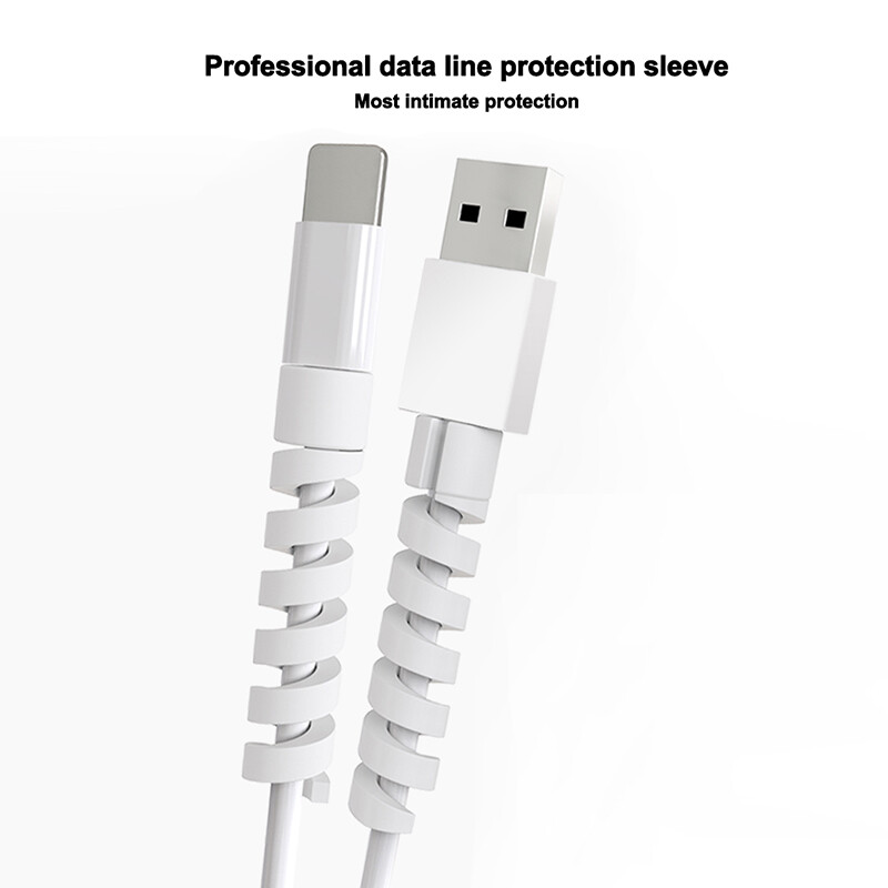 Vỏ Bọc Bảo Vệ Cáp Xoắn Ốc Silicon Thông Dụng Cho Dây Dữ Liệu Cáp Sạc Tai Nghe Chống Đứt Chống Nứt