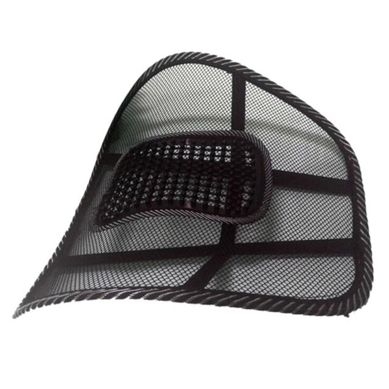 Car Seat Mesh Lumbar Back Brace Support Massage Pillow