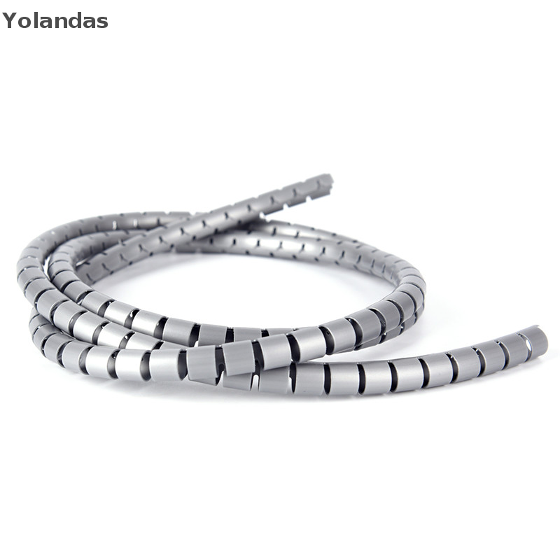 [Yolandas] 1m 8mm dây quấn xoắn ốc sleeving ban nhạc ống bảo vệ cáp dòng quản lý