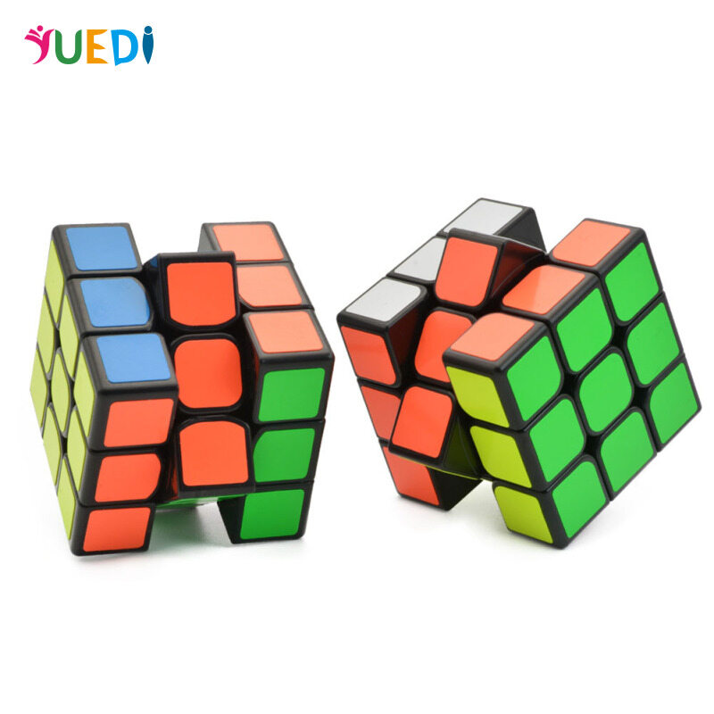 YJ Guanlong Speed Cube 3x3 Smooth Magic Cube Puzzles 56 mm Black