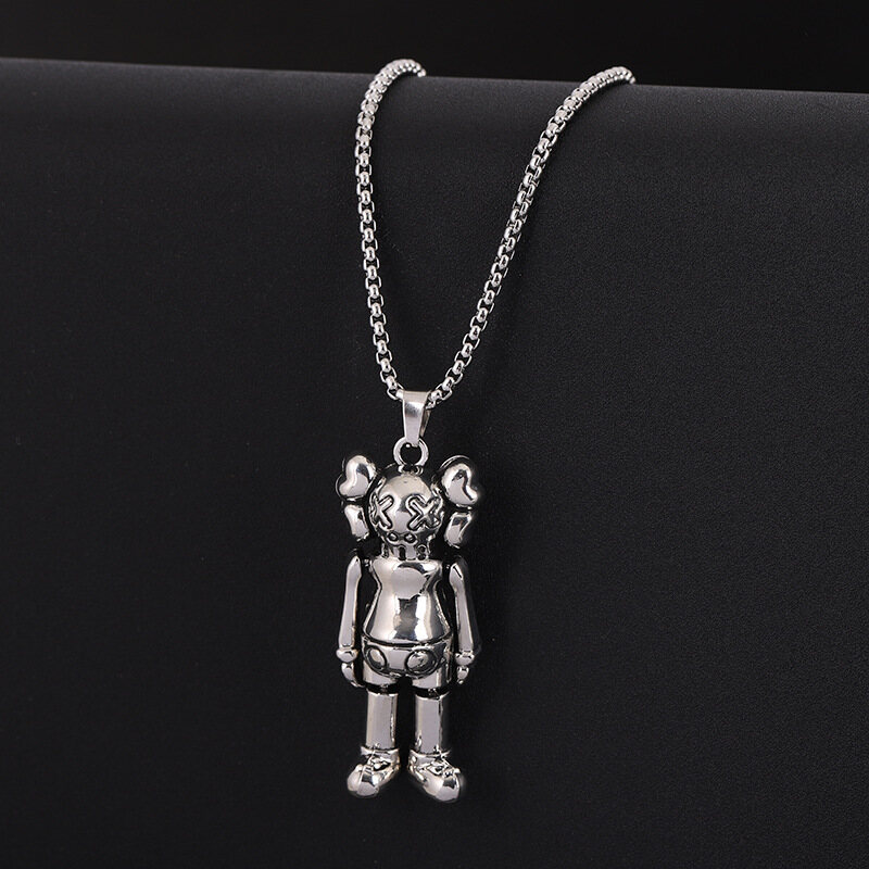 Fashion Nine Titanium Steel Hip-hop Necklace Men's Military Brand Pendant