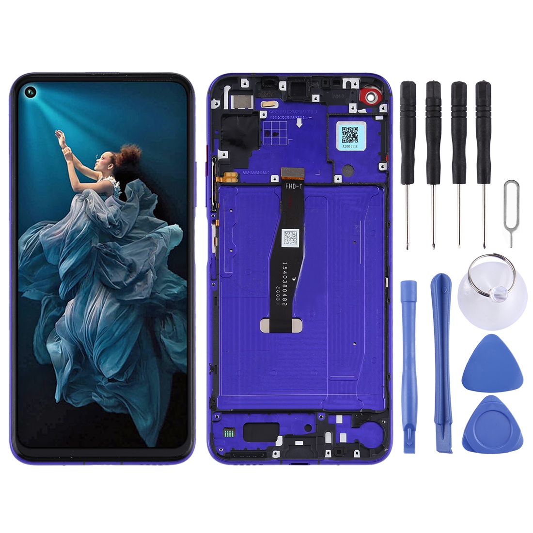 OEM LCD Screen for Huawei Honor 20 / Nova 5T Digitizer Full Assembly with Frame(Black)