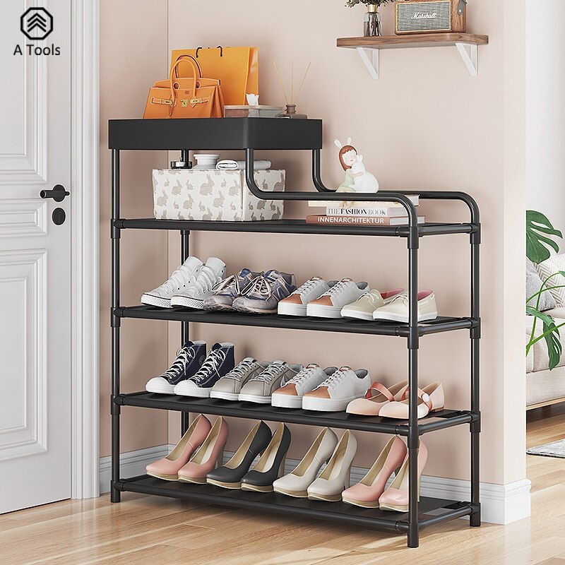 Simple shoe rack home door dust-proof multi-layer dust-proof shoe cabinet dormitory storage artifact