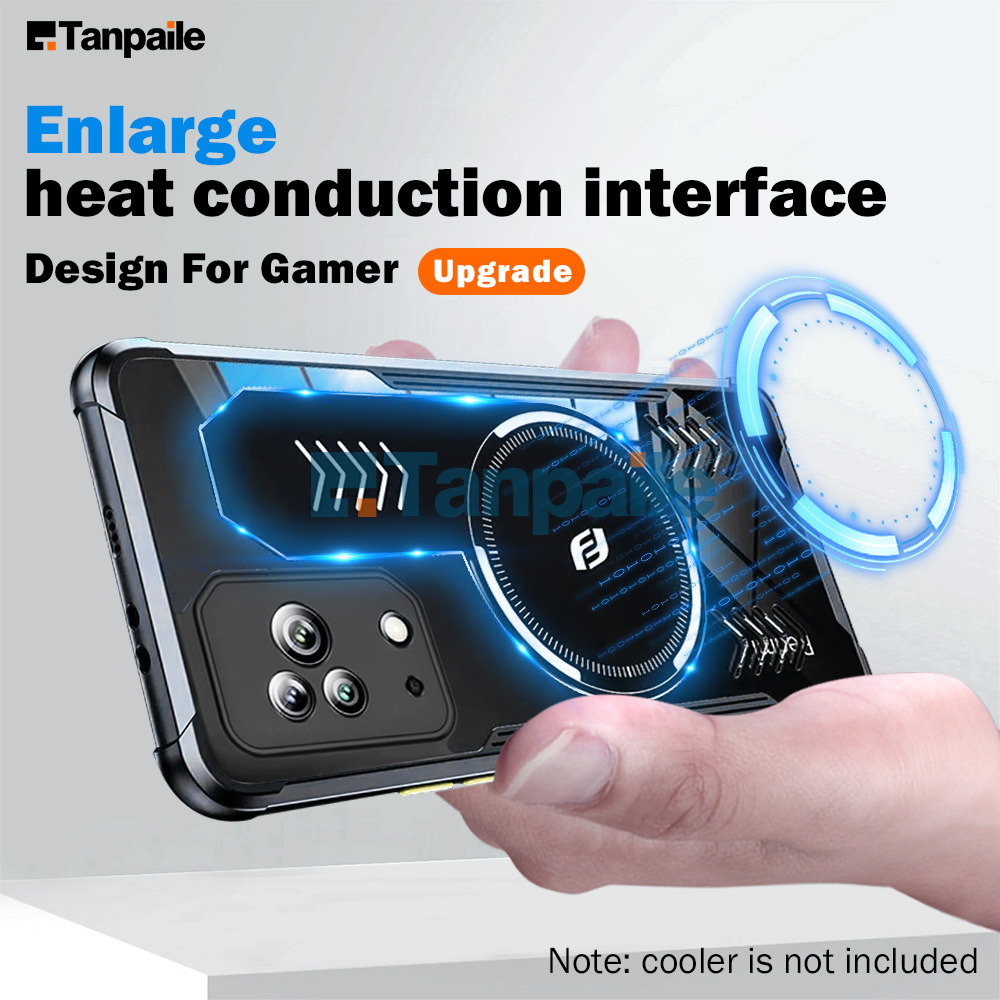 Tanpaile Cooling Case For Xiaomi Black Shark 5 Pro Mix 4 Hard Bumper Heat Dissipation Phone Back Cover Funda