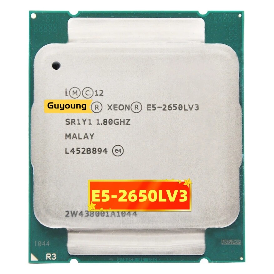 Yzx xeon e5 2650lv3 e5 2650l v3 e5-2650lv3 e5-2650l v3 cpu processor 1.8ghz 12-core lga 2011-3 for x99 motherboard