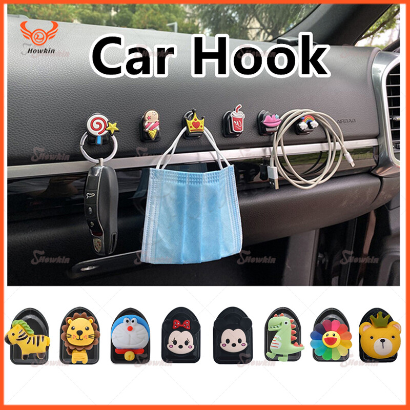 Car Hook Car Seat Back Cartoon Mini Hook Creative Cute Car Sticky Multifunctional Mini Hook