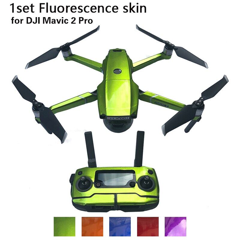 Fluorescence Gold 1set Fluorescence Remote Control Body Arm Full Set Stickers Waterproof Cool Sticker for DJI Mavic Pro Drone