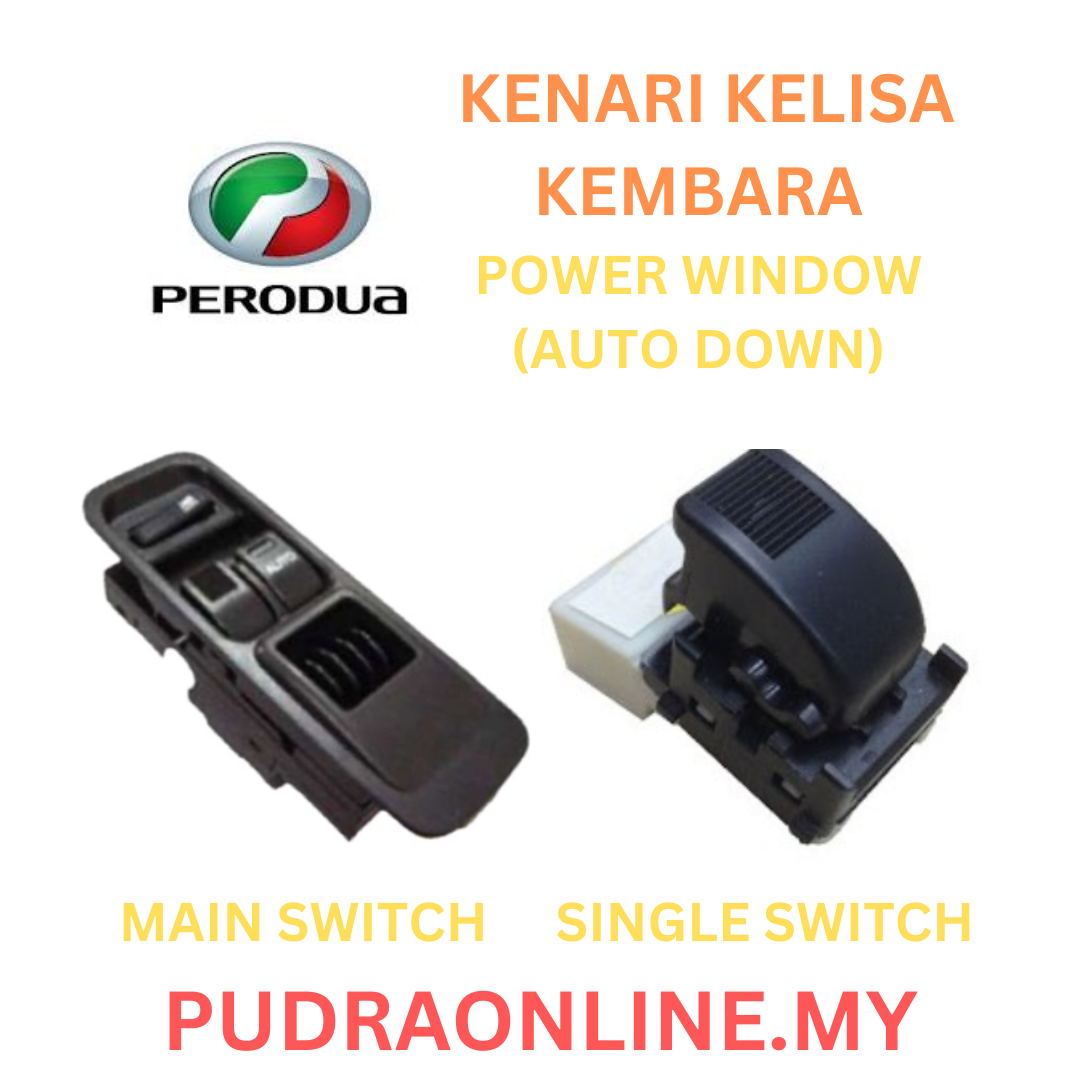 OEM PERODUA KENARI KELISA KEMBARA POWER WINDOW MAIN SWITCH AUTO DOWN DRIVER SIDE SUIS TINGKAP