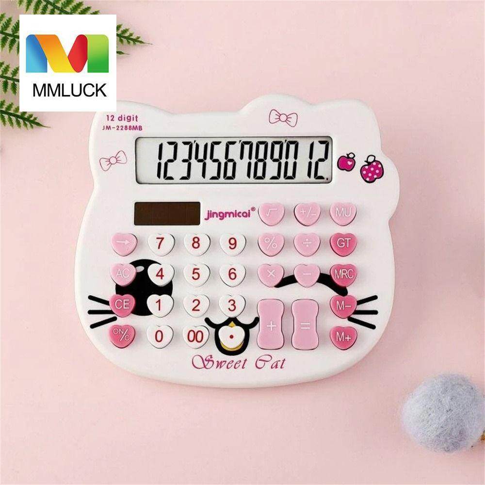MMLUCK Student Cute Electronic Calculator School Stationery Desktop Calculator Study Accessoires School Office Math Calculator KT Calculator Function Calculator Digit Calculator