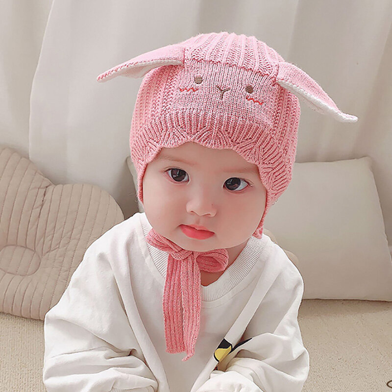 knitted baby girl hats