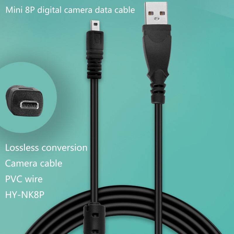 Máy ảnh kỹ thuật số cáp dữ liệu USB 8 Pin Cáp dữ liệu wearproof Bộ sạc camera dây