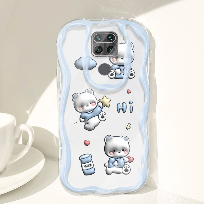 YBD Fashion Cute Case For Xiaomi Redmi Note 9 10 LITE Note 9S Note 9 Pro Note 9 Pro Max POCO M2 Pro Wavy Cases Moon Cartoon pattern Casing