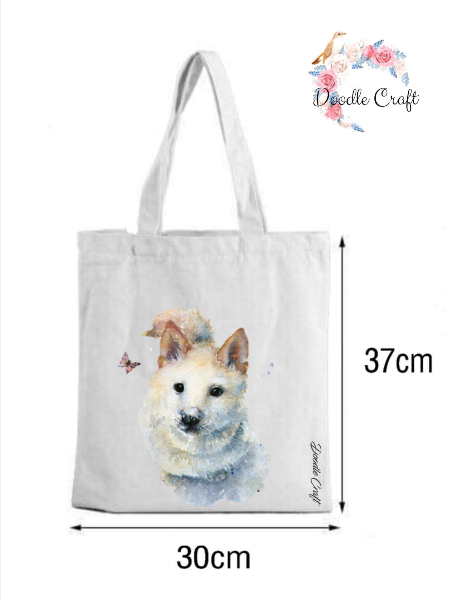 Digital Printing Canvas Tote Bag with Zip by Doodle Craft Art & Co. Cute  Kitten Customisation Put Name Tote Bag Women Malaysia Tote Bag Student |  Lazada