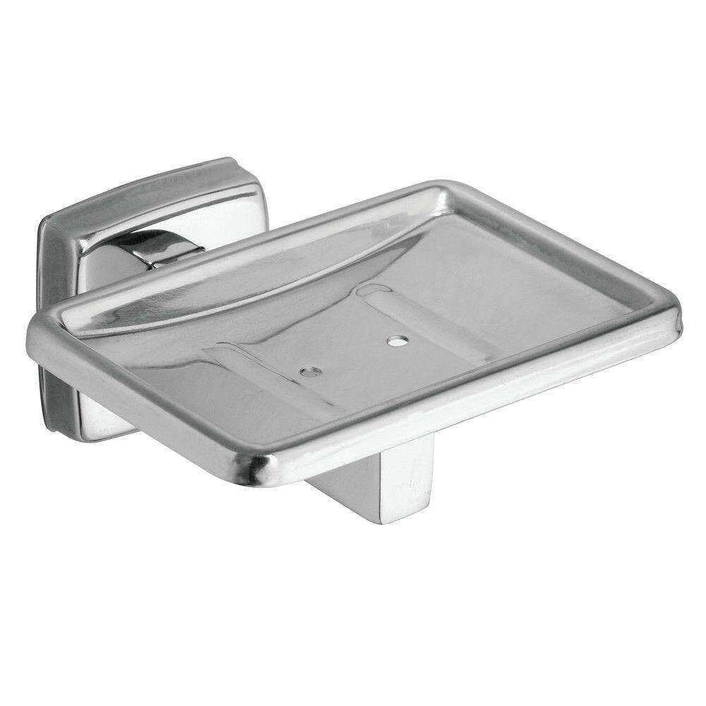 Wall Mounted Soap Dish Holder Bathroom Bath Shower Stainless Steel Basket Tray