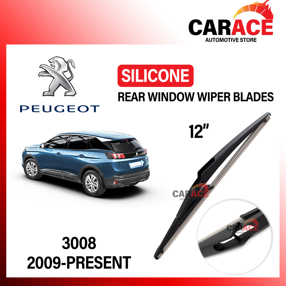 PEUGEOT 3008 12" Rear Window SILICONE Wiper Blades Wiper Belakang