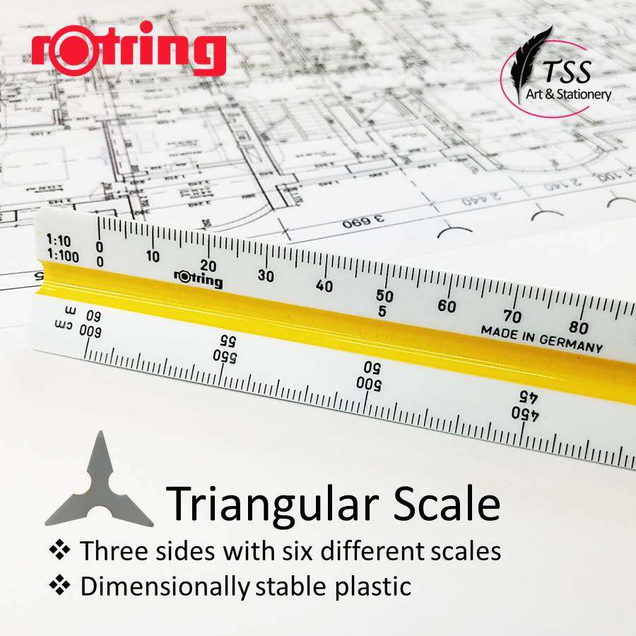 Engineer's Drafting triangular scale ruler Rotring