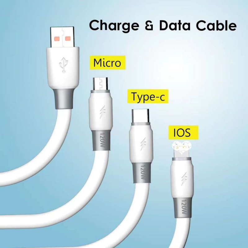 120W Bold Super Fast Charging Dragon Python Cable Is Suitable for Apple Huawei Android Type-c Fast Charging Data Cable