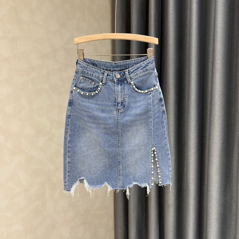 Denim Dress 質感鉑鈕束腰口袋牛仔長裙/ DS1076 main image 0
