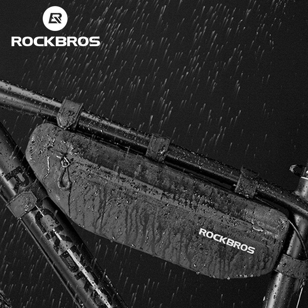 【Free Shipping】ROCKBROS Waterproof Bag Triangle Saddle Frame Pouch Bags Bicycle Bike Storage Bag Cycling Rode MTB Waterproof Top Tube Front Frame Tool Bag