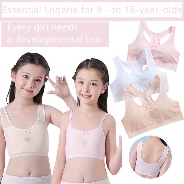 Teenage underwear kids Girl 9-18 Years Children Teens Puberty Cotton  Clothing female Training student Korean bra top | Lazada Singapore