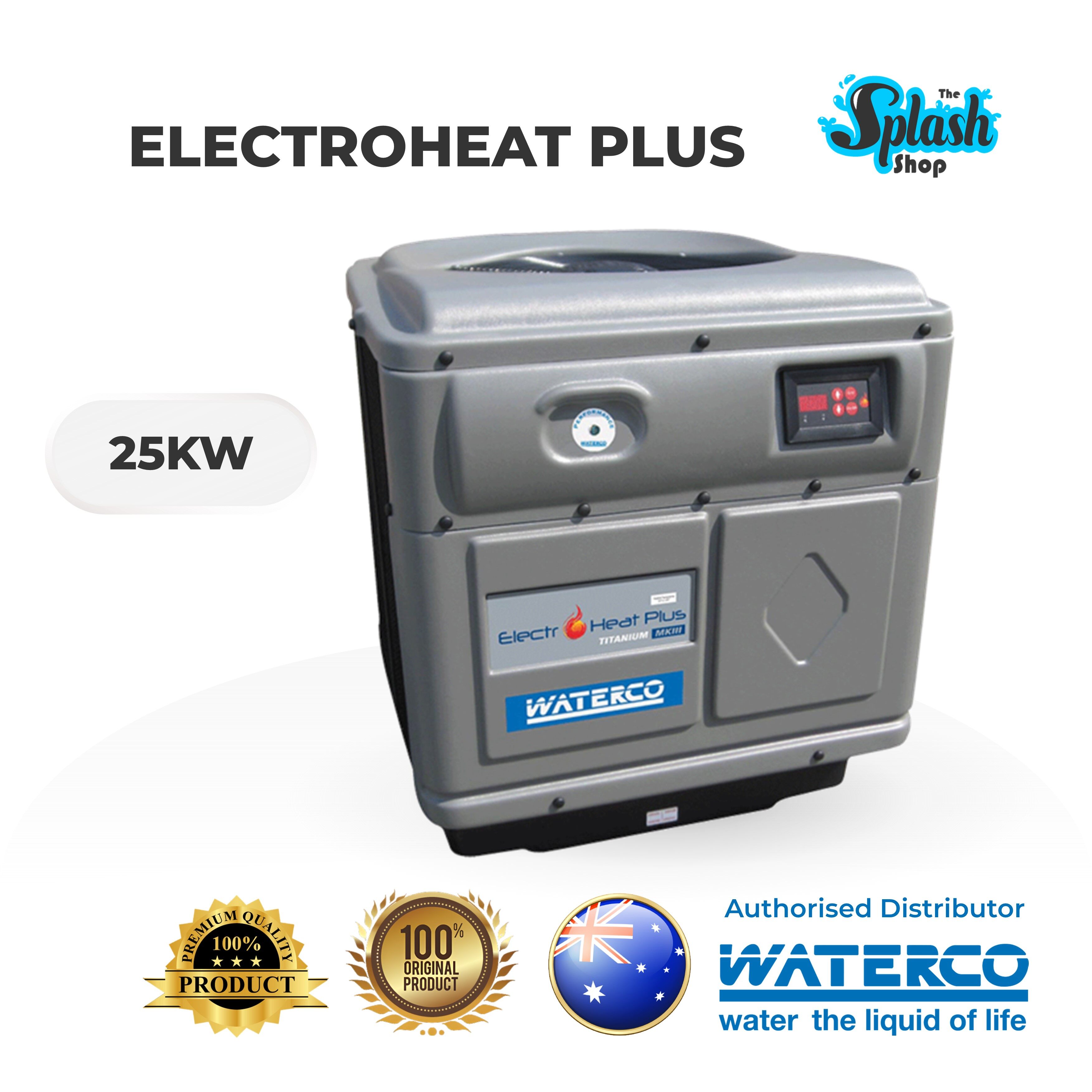 𝗦𝗣𝗟𝗔𝗦𝗛 - WATERCO Electroheat Plus 25Kw Three Phase - Swimming Pool ...