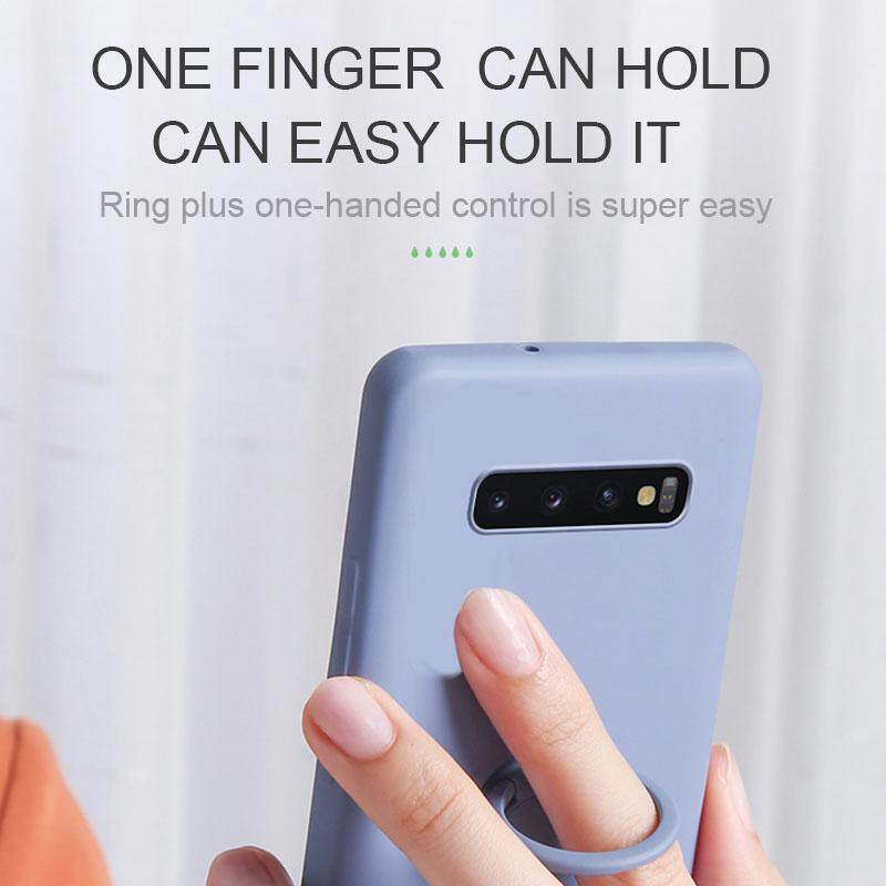LUOWAN Ốp Lưng Cho Samsung Galaxy Note 20 S23 S22 S21 S20 Ultra S10 S9 S8 Plus Note 9 Note 10 Plus S10E Ốp Lưng Silicon Lỏng Bền Chân Chống Sốc Có Vòng Và Chức Năng Nam Châm Cho Giá Đỡ Xe Hơi