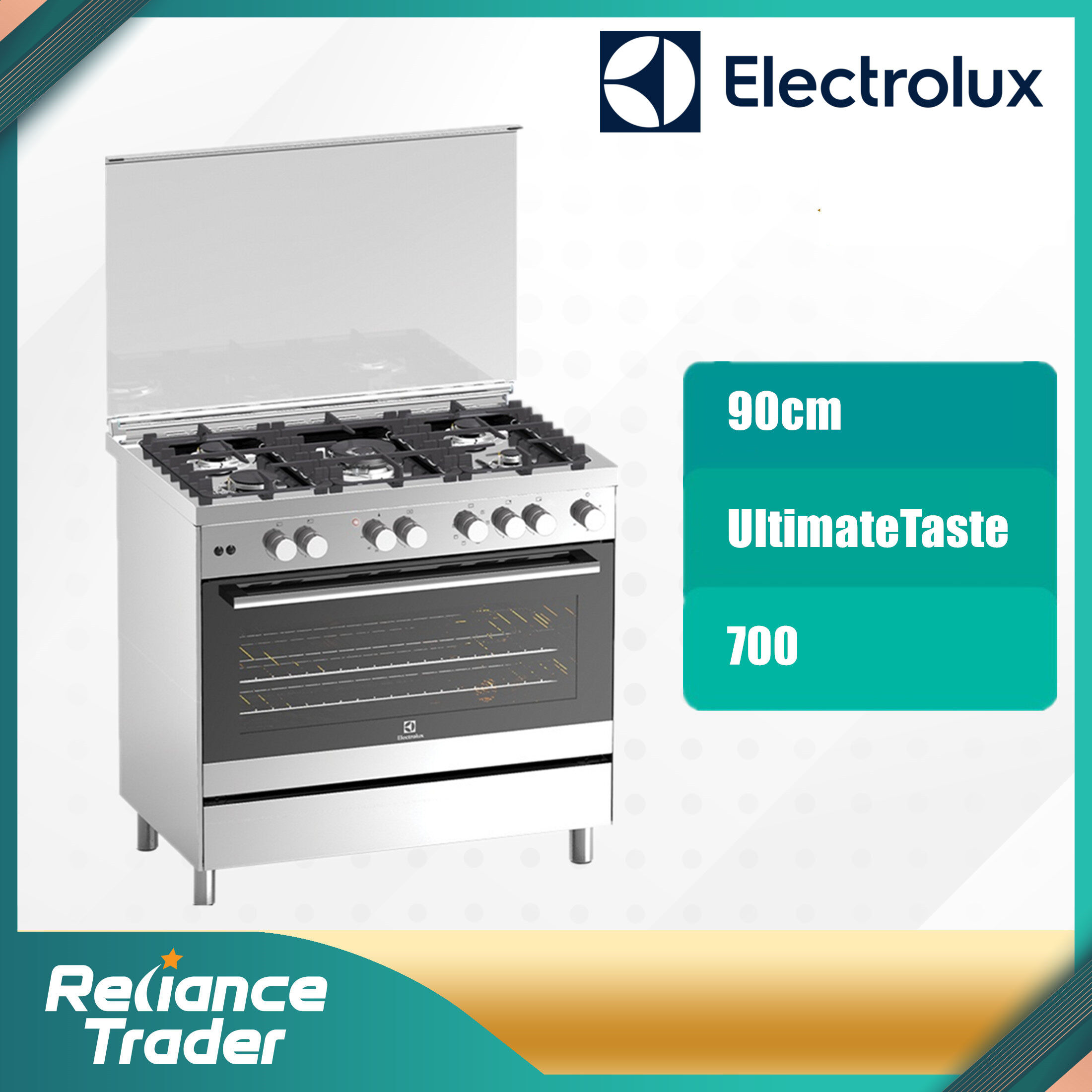 ELECTROLUX 90cm UltimateTaste 700 freestanding cooker with gas hob and