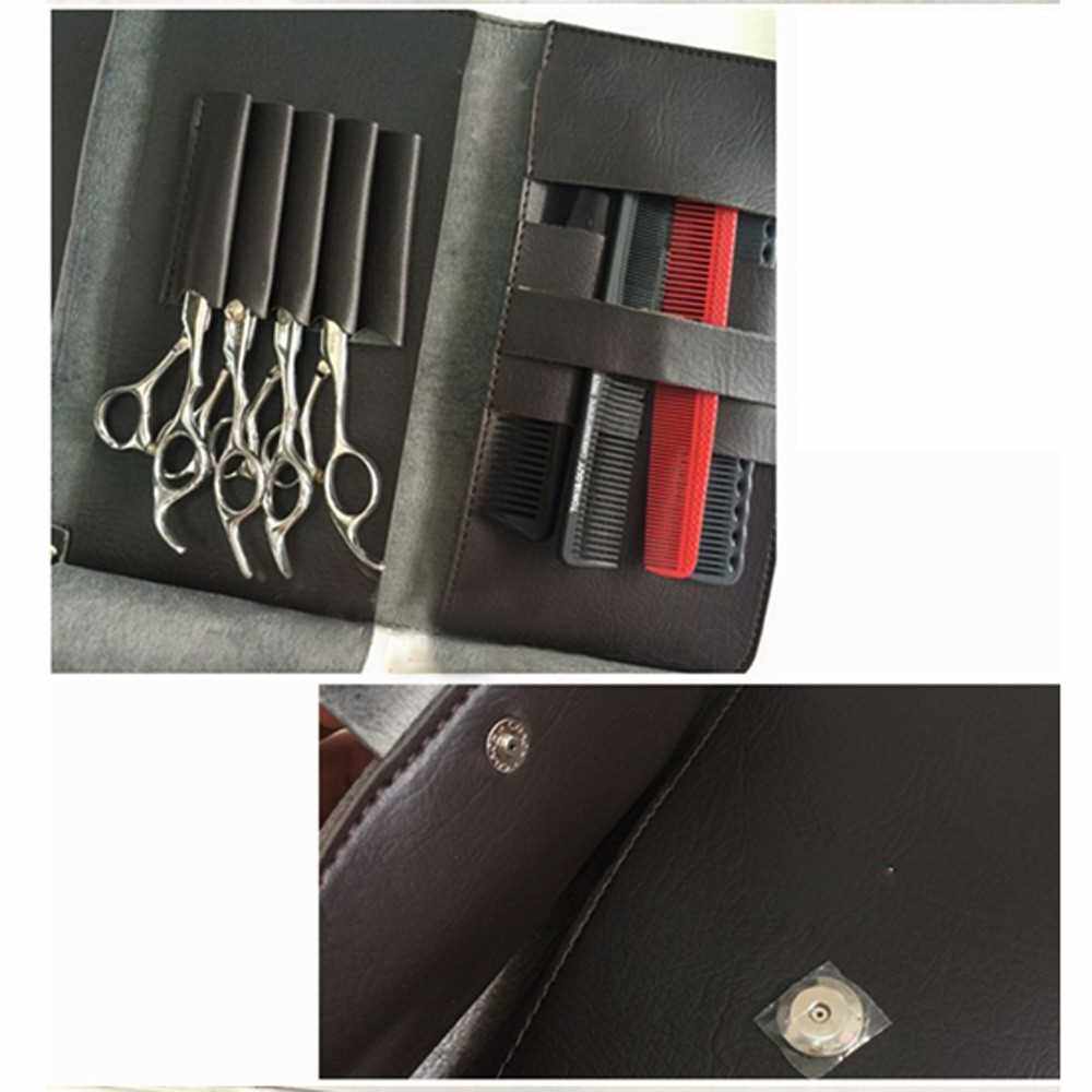 Pro Leather Hair Scissor Bag Scissors Waist Pack Pet Hairdressing