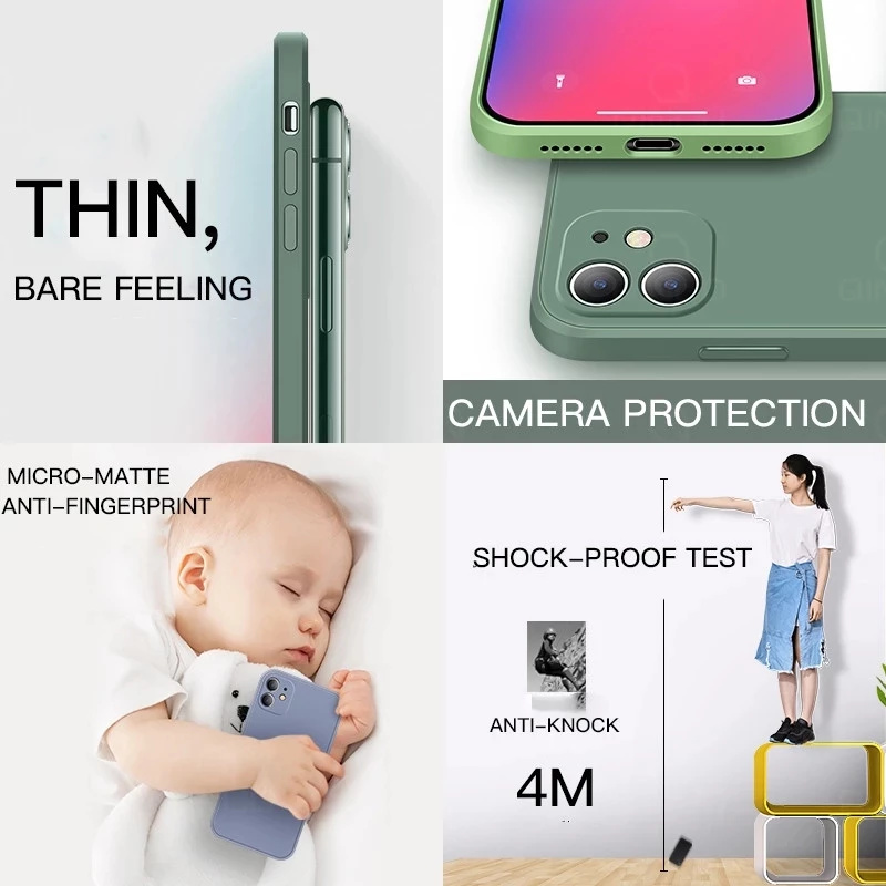 Luxury Liquid Silicone Phone Case For iPhone 14 Pro Max 13 Pro 12 Pro Max 11 Pro Shockproof Soft Back Cover Case For iPhone XS MAX XR XS