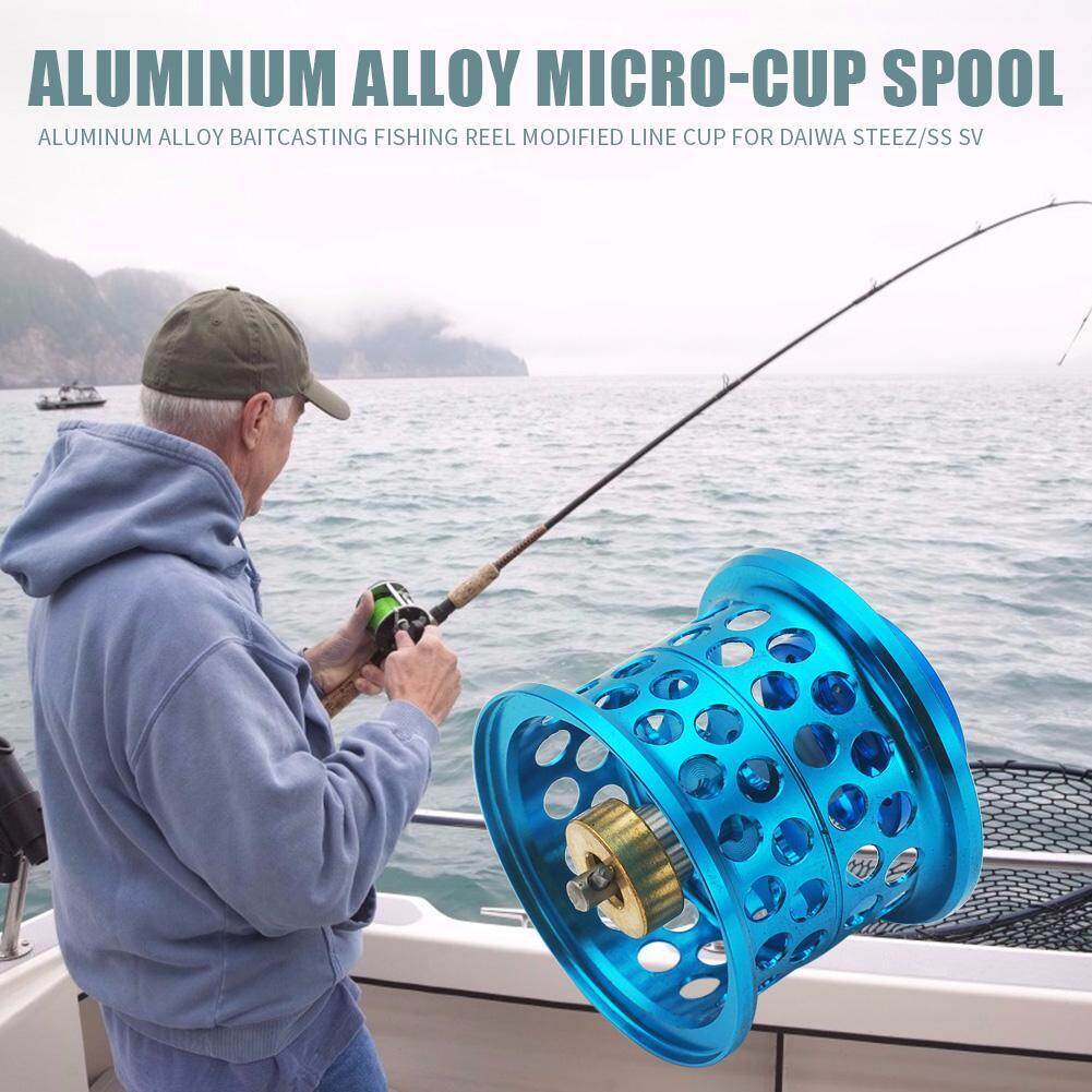 Line Cup Low Profile Casting Fishing Reel Modified Micro-cup Spool Durable Practical and Simple Portable for SS SV/T3-Blue/Red/Purple/Gold/Black